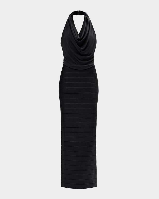 The Lia Cowl-Neck Gown